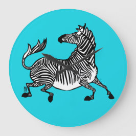 Zebra 4 Clock Stor Klocka