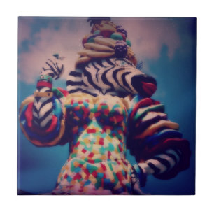 Zebra a Party Animal Kakelplatta