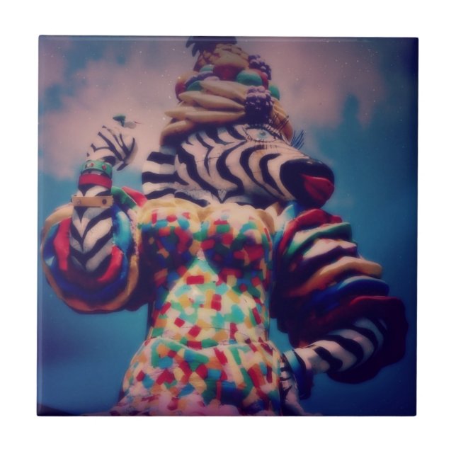 Zebra a Party Animal Kakelplatta (Framsidan)