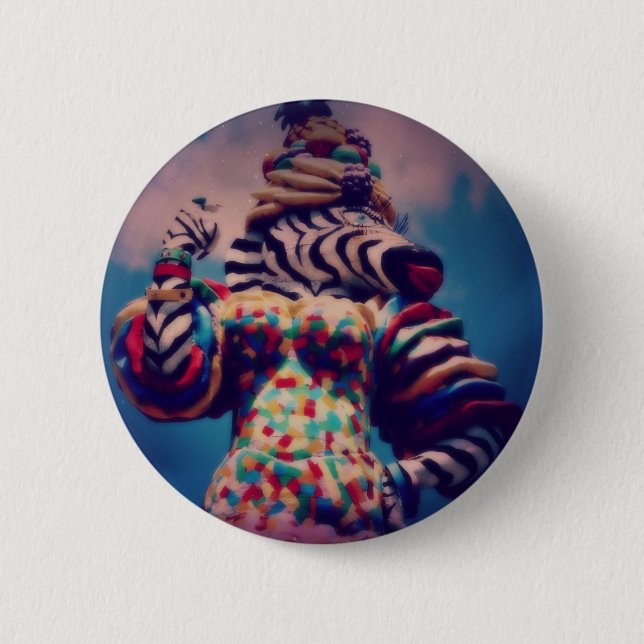 Zebra a Party Animal Knapp (Framsida)