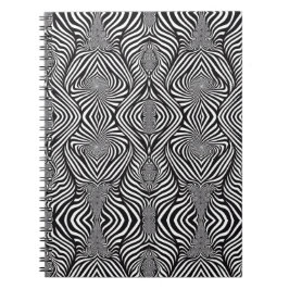 Zebra Abstrakt B&W Anteckningsbok
