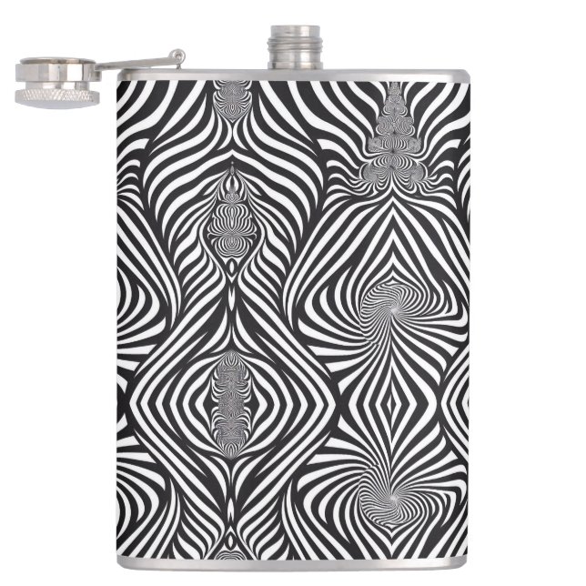 Zebra Abstrakt B&W Fickplunta (Öppnad)