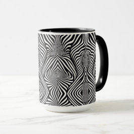 Zebra Abstrakt B&W Sherpa Blanket Mugg