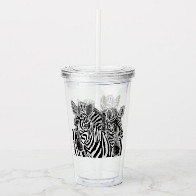 Zebra Acrylic Tumbler Take Away Mugg (Framsida)