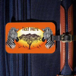 Zebra African Savanna Vild Animal Bagagebricka