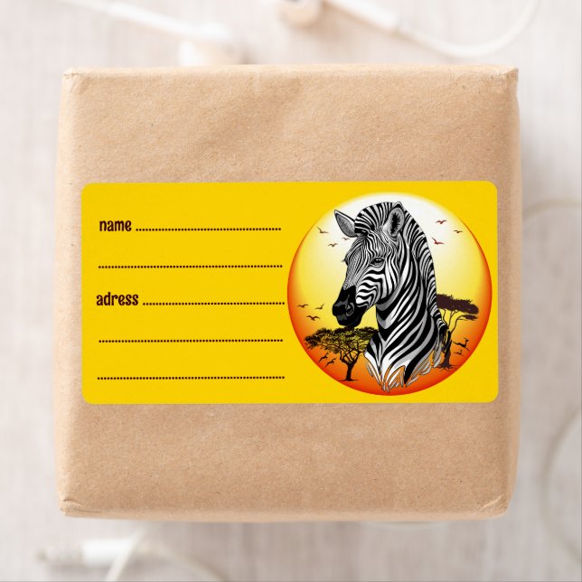 Zebra African Savanna Vild Animal Fraktsedel (Insitu)