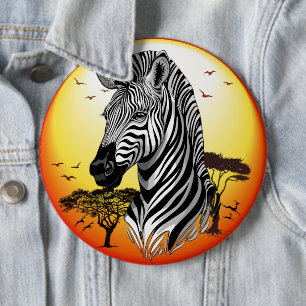 Zebra African Savanna Vild Animal Knapp