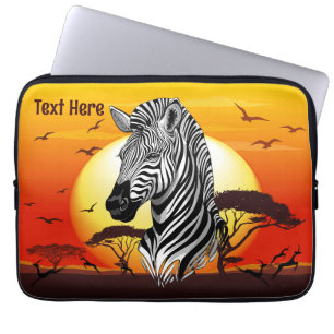 Zebra African Savanna Vild Animal Laptop Fodral