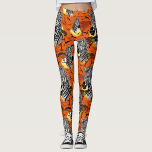 Zebra African Savanna Vild Animal Leggings