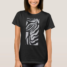 Zebra African Wildlife Animal Porträtt Art Tee Shirt