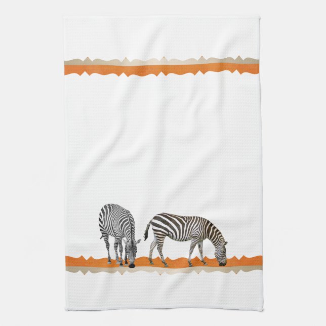 Zebra Afrika African Tea Towel Kitchen Towel Kökshandduk (Vertikal)