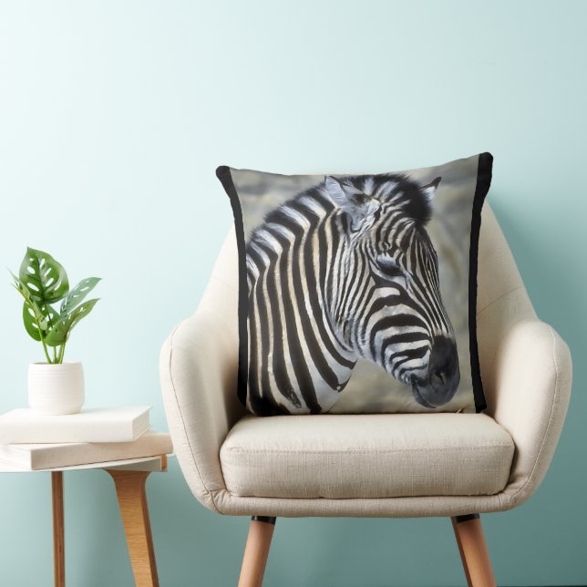 Zebra Älskare Art Kudde (Stol)