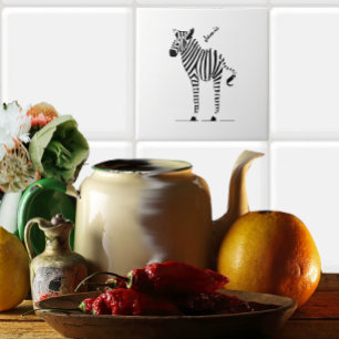 Zebra Älskare Gifts Kakelplatta