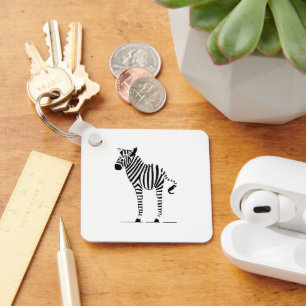 Zebra Älskare Gifts Nyckelring
