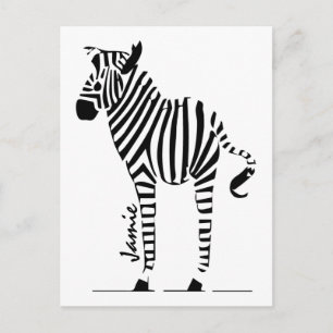Zebra Älskare Gifts Vykort