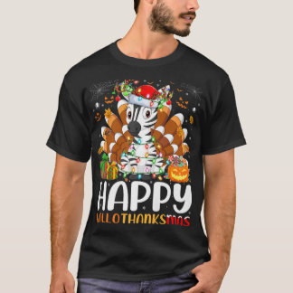 Zebra Älskare Halloween jul Lycklig Hallothanksm T Shirt