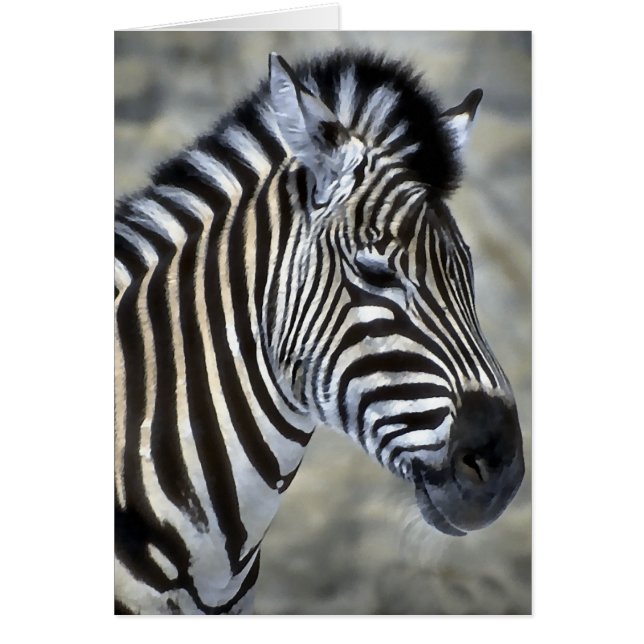 Zebra Älskare Konst Gåvor Hälsningskort (Framsidan)