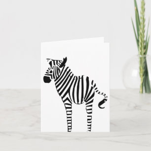 Zebra Älskare Tack- eller notkort Tack Kort