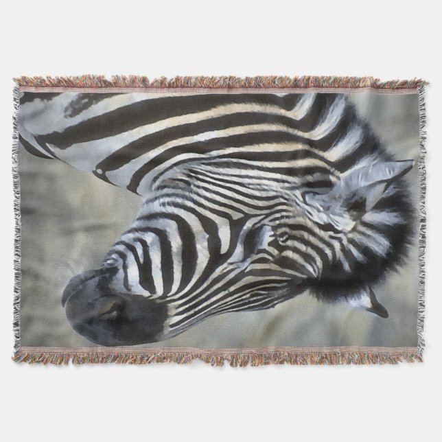 Zebra Älskare Wildlife Art Mysfilt (Framsidan)