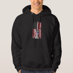 Zebra American Flagga Boys Girls Manar Women Fjärd Hoodie