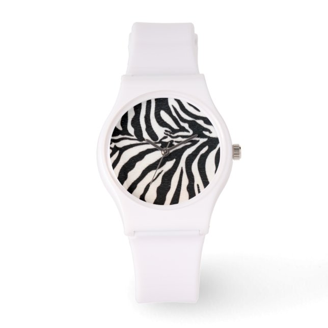 Zebra Animal Print Armbandsur (Framsida)