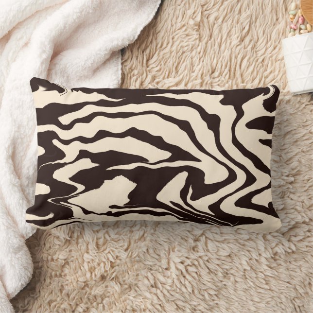 Zebra Animal Print Lumbarkudde (Filt)