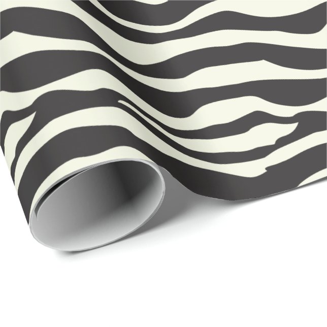 Zebra Animal Print Presentpapper (Rullad Hörn)