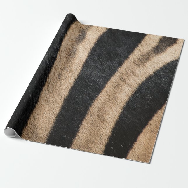 ZEBRA ANIMAL PRINT RAND PRESENTPAPPER (Utrullad)