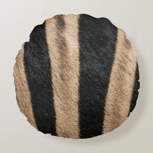 ZEBRA ANIMAL PRINT RAND RUND KUDDE (Framsidan)