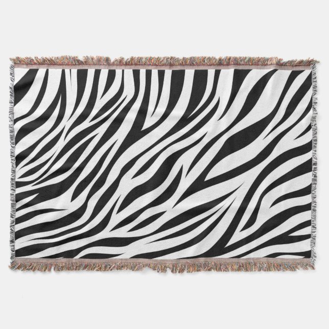 Zebra Animal Skin Print Mönster-15391 Filt (Framsidan)