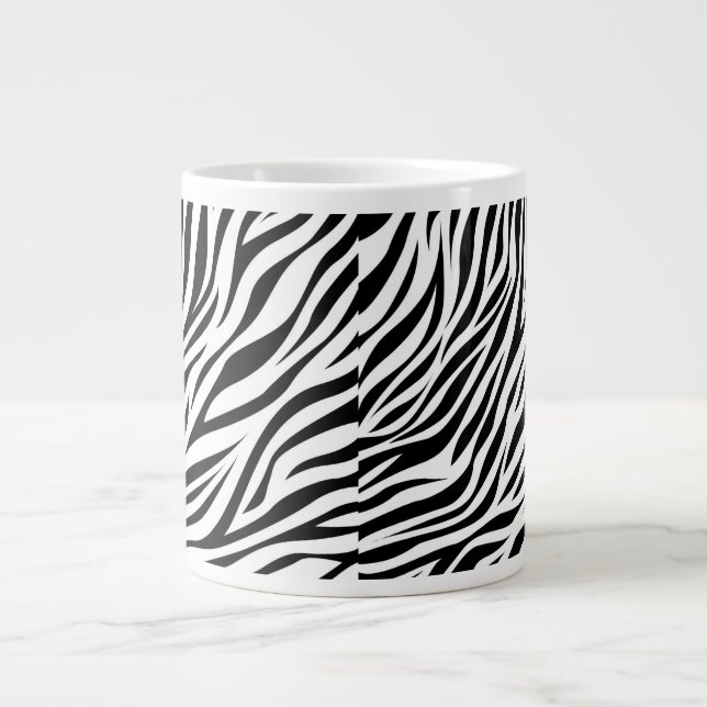 Zebra Animal Skin Print Mönster-15391 Jumbo Mugg (Framsidan)