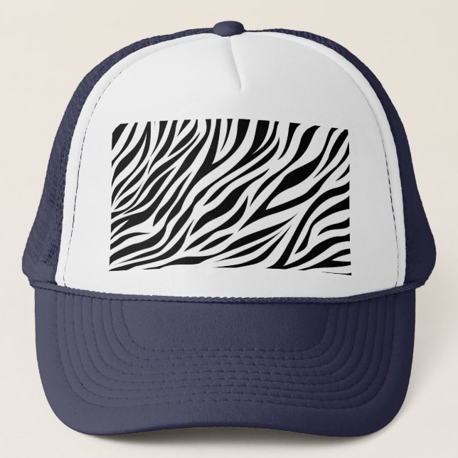 Zebra Animal Skin Print Mönster-15391 Keps (Framsida)