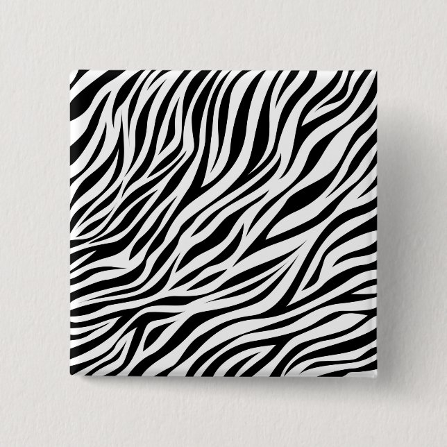 Zebra Animal Skin Print Mönster-15391 Knapp (Framsida)