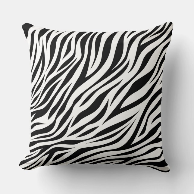 Zebra Animal Skin Print Mönster-15391 Kudde (Framsida)