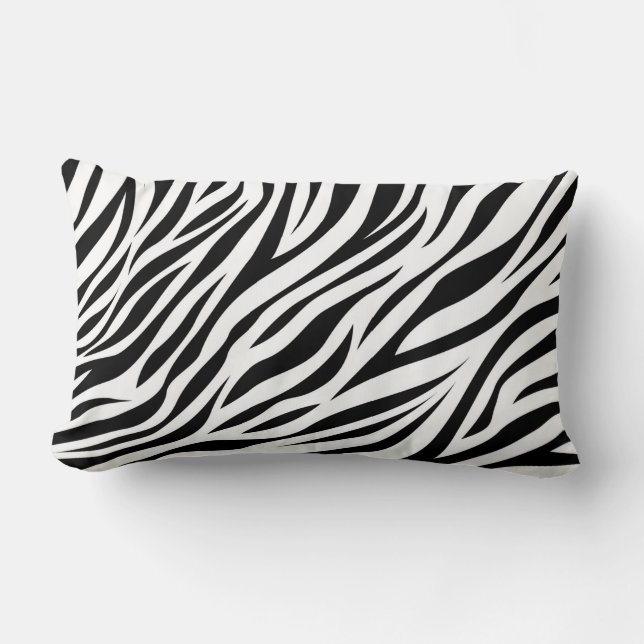 Zebra Animal Skin Print Mönster-15391 Lumbarkudde (Framsida)