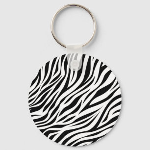 Zebra Animal Skin Print Mönster-15391 Nyckelring
