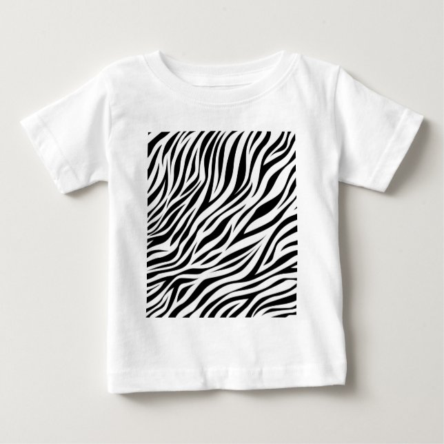 Zebra Animal Skin Print Mönster-15391 T Shirt (Framsida)