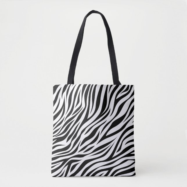 Zebra Animal Skin Print Mönster-15391 Tygkasse (Framsida)