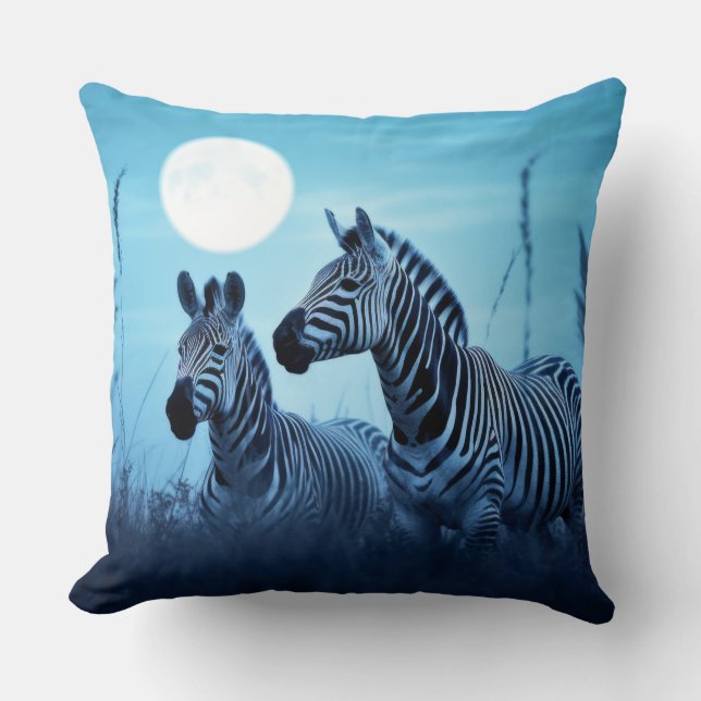 Zebra Animal Wildlife Wilderness Colorful Wall Art Kudde (Framsida)