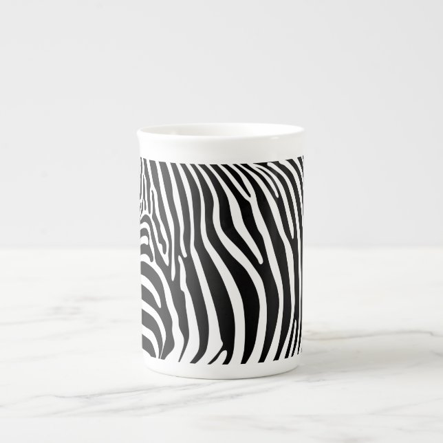 Zebra Animalprint Benporslin Mugg (Framsidan)