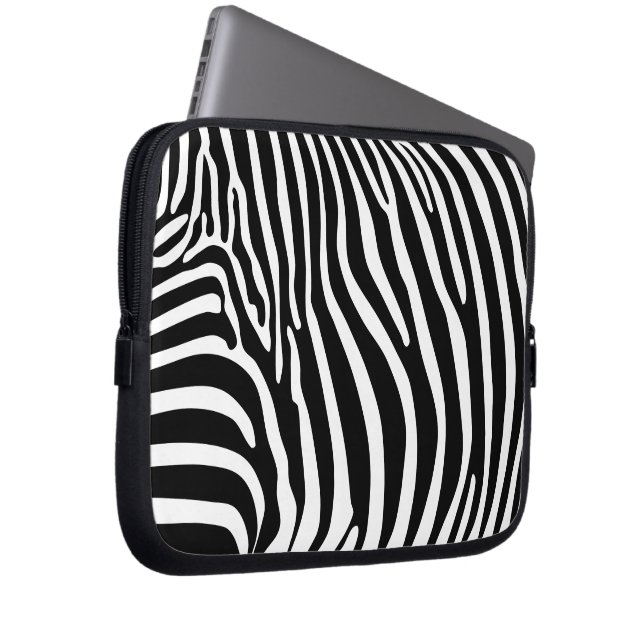 Zebra Animalprint Laptop Fodral (Framsidan Höger)