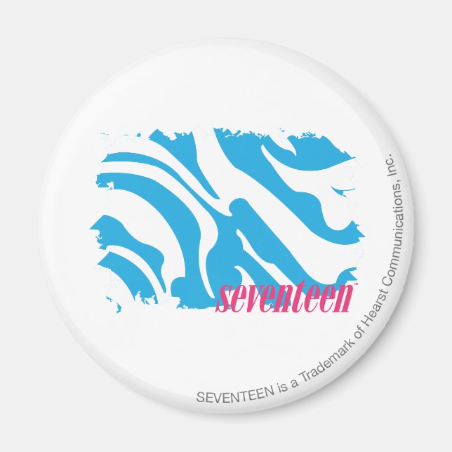 Zebra Aqua 4 Magnet (Framsidan)