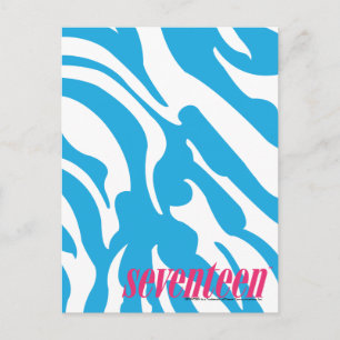 Zebra Aqua Vykort