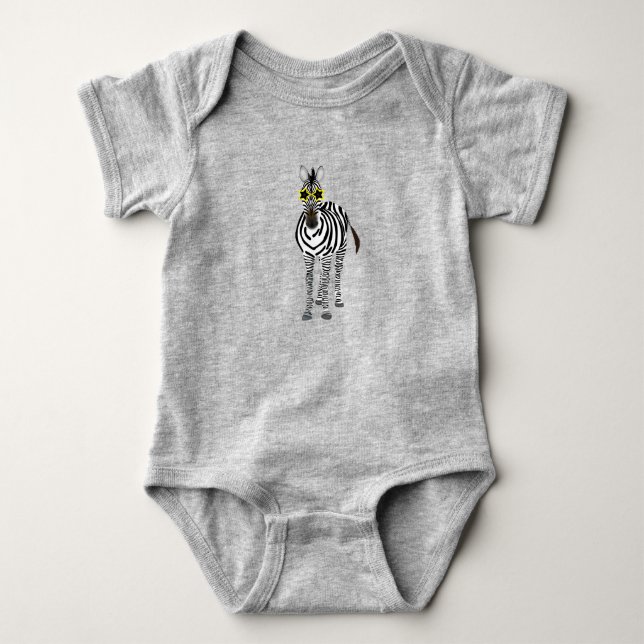 Zebra Baby Bodykostym T Shirt (Framsida)