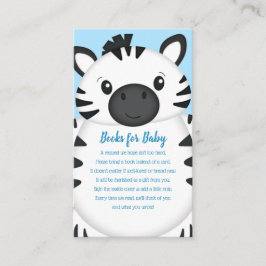 Zebra Baby Shower Safari Blue Boy Tilläggskort