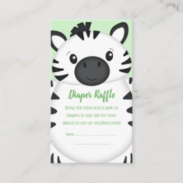 Zebra Baby Shower Tilläggskort