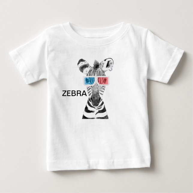Zebra baby T-Shirt (Framsida)
