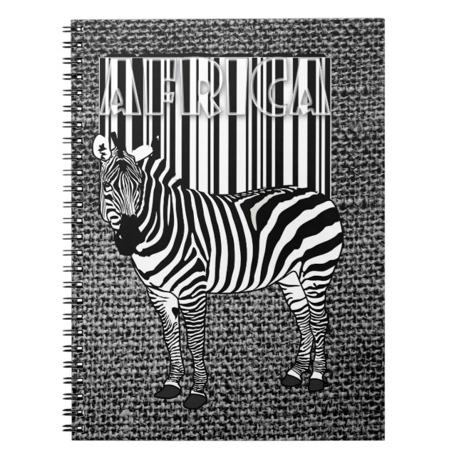 Zebra Barcode Art Anteckningsbok (Framsidan)