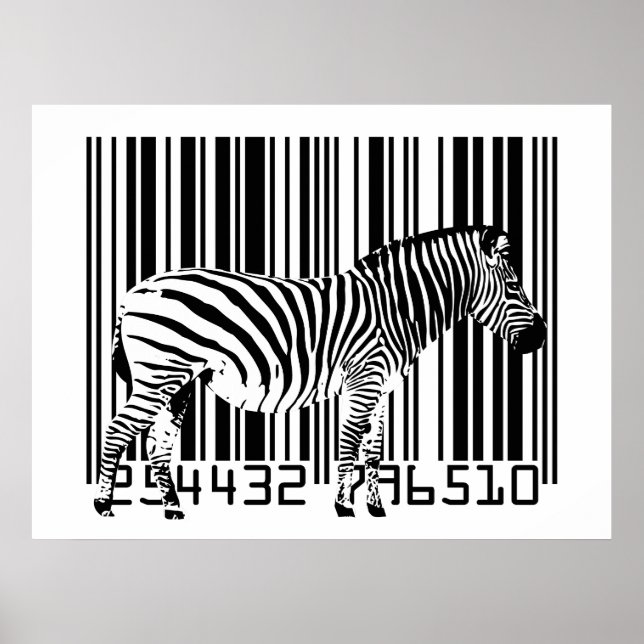 Zebra Barcode Art Poster (Framsidan)
