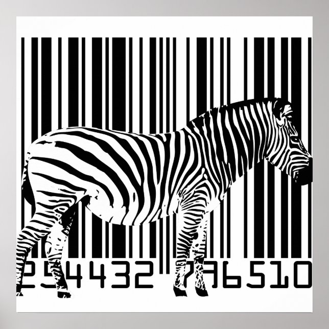 Zebra Barcode Art Poster (Framsidan)